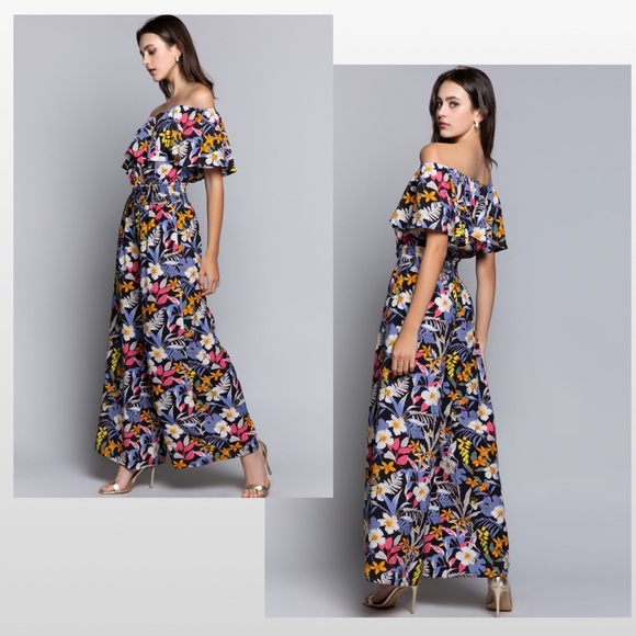 POL TROPICAL FADE AWAY RELAXED FIT JUMPSUIT - Picture 3 of 6